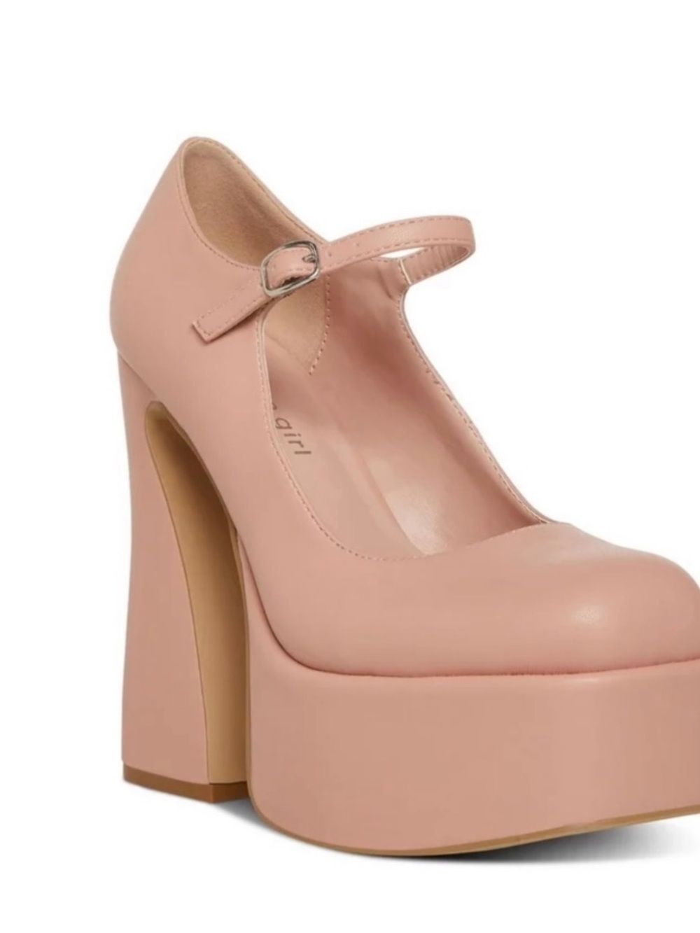 Madden Girl Pale Pink Platform Mary Jane Heels